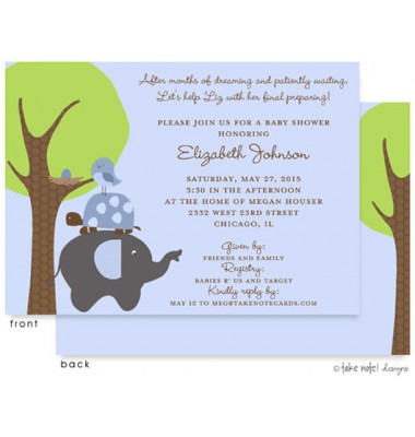 Baby Shower Invitations, Patiently Waiting Boy, take note! designs